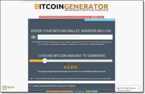 Free Bitcoin Generator Website Screenshot