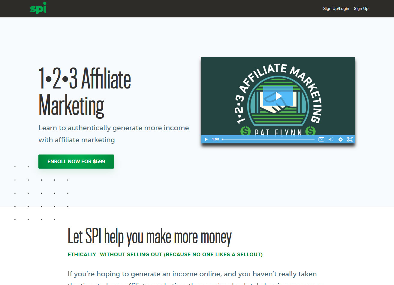 123 Affiliate Marketing Website Screenshot